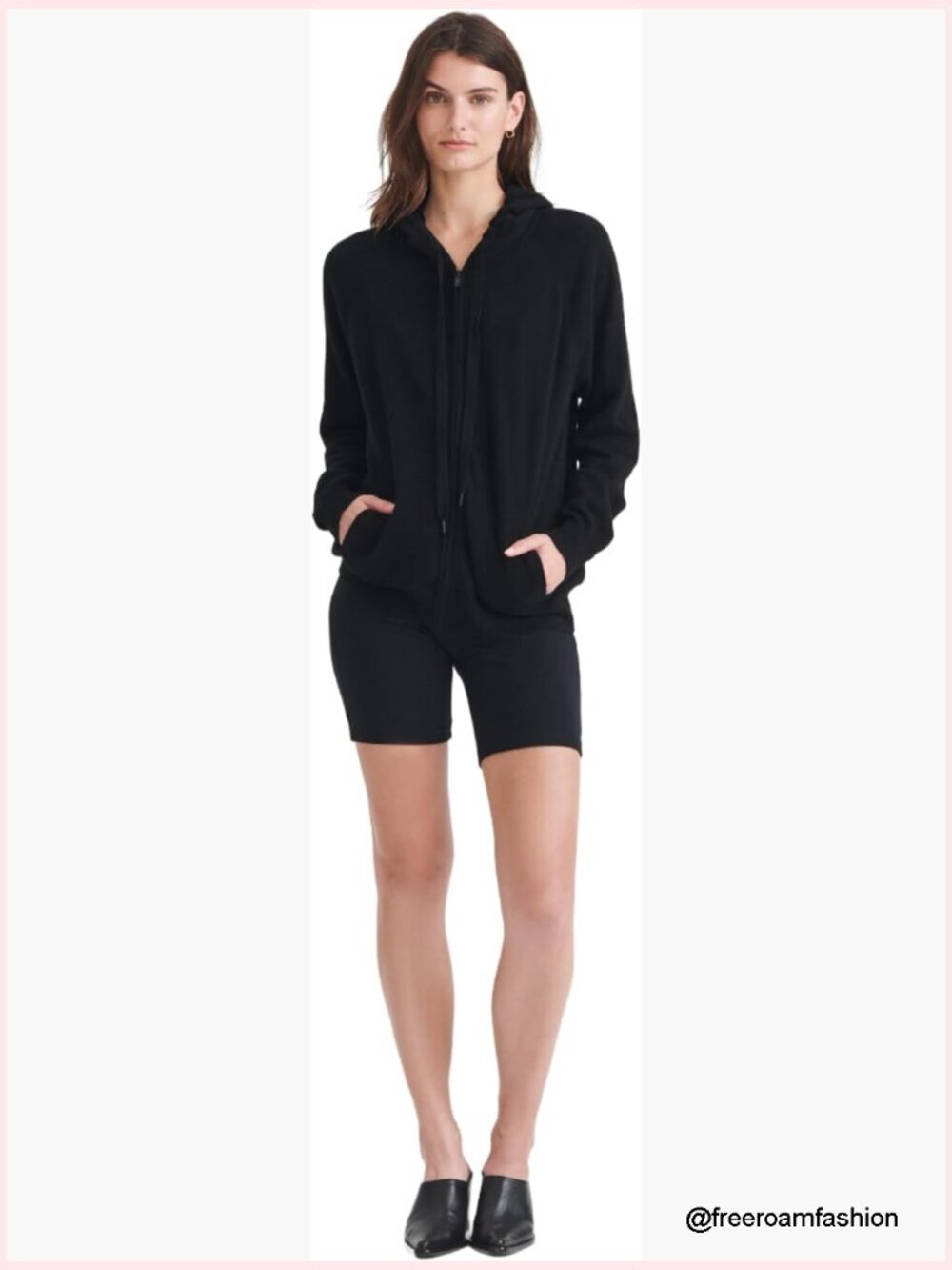Signature Cashmere Zip Up Hoodie Relaxed Fit